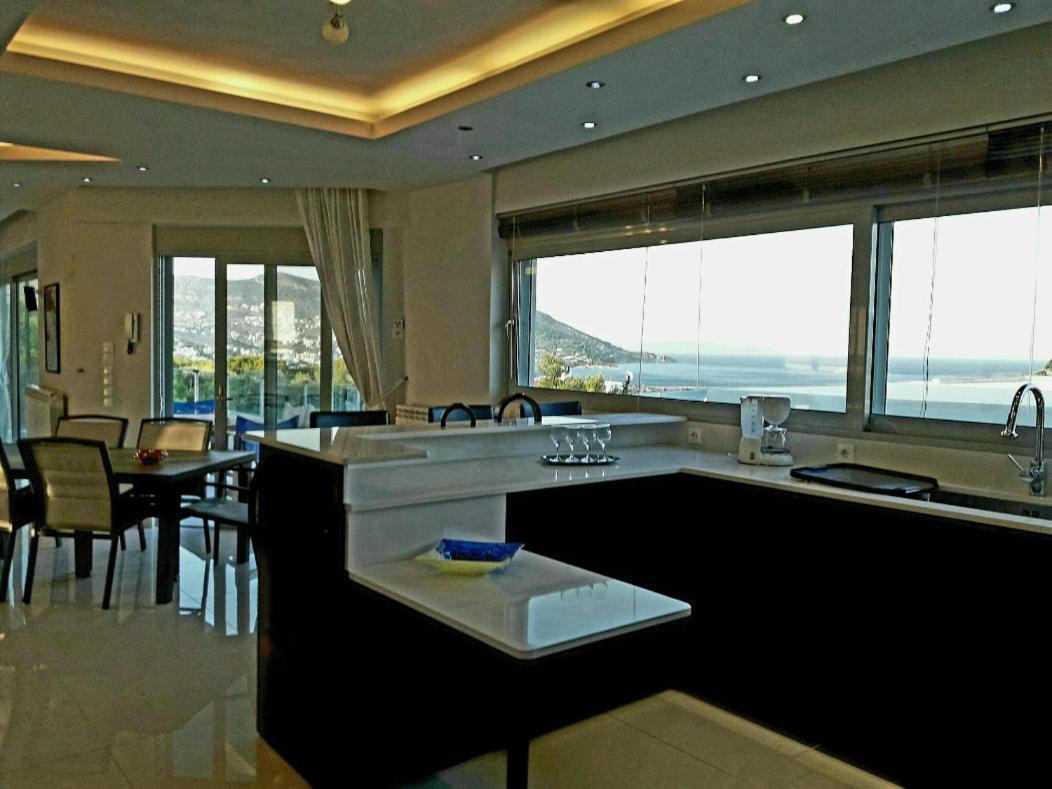 Seaview Pool Villa Near Beach And Athens Airport Pórto Ráfti 外观 照片