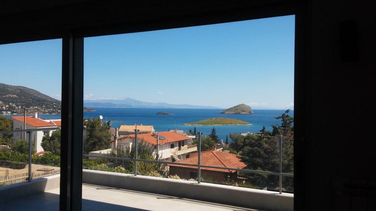 Seaview Pool Villa Near Beach And Athens Airport Pórto Ráfti 外观 照片