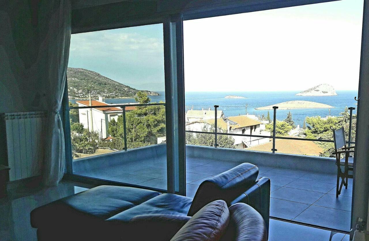 Seaview Pool Villa Near Beach And Athens Airport Pórto Ráfti 外观 照片